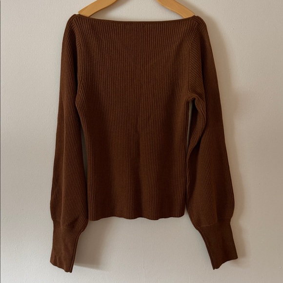 Reformation Hart Cashmere Sweater in Cinnamon Size L - Picture 5 of 6